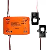 WiFi Smart Power Meter with 2pcs 80A Current Transformer Clamp,Tuya app 2-Way Bilateral Monitor Real Time KWh Eenrgy Electricity Voltage Statistics.