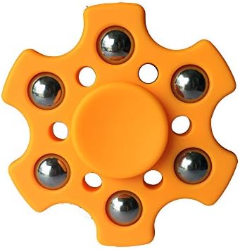 Fidget Spinner Stainless Steel High Speed Bearing Stress Reducer Good For Fidget Hands (Orange B)