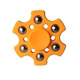 Fidget Spinner Stainless Steel High Speed Bearing Stress Reducer Good For Fidget Hands (Orange B)