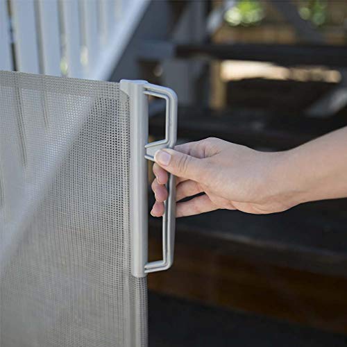 64inch Doorway Gate Extra Tall & Extra Wide Outdoor Retractable Gate Extends Up to 71 in Wide and is 39.4 in Tall and Includes Components for Easy Installation Screws Catch Mounts Wall Spacer Shims