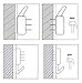 Ecolife 42 Hook Non-Trace Hardwall Drywall Picture-Hanging Hook Clock Hanger Wall Picture Hook Frame for Hanging Paintings Wedding Photos Mirror Wall Studs