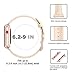Wearlizer Apricot Leather Compatible with iWatch Bands 38mm 40mm Womens Strap Wristband Thin Leisure Replacement (Rose Gold Metal Clasp) Series SE 6 5 4 3 2 1