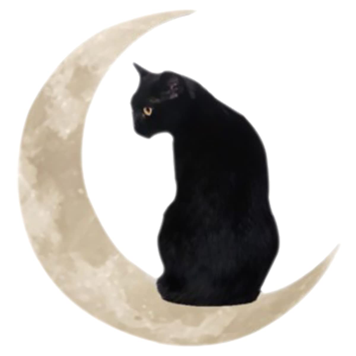 Adifare Metal Wall Decor Black Cat and Moon, Hanging Modern Wall Art Decorations for Indoor Outdoor Living Room Bedroom Kitchen Hallway Stairs,30 x 30cm(Cat)
