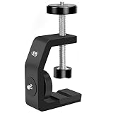 UTEBIT C Clamp with 1/4" Screw Adjustable Camera Mount Clamps Bracket Max. 2.36 Inch High for Photo Studio Photography DSLR Video Light Support Light Stand Quick Release U Clip Holder