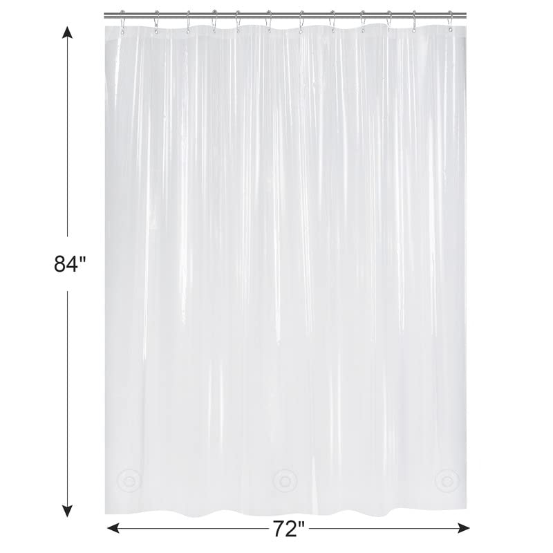 AmazerBath Clear Shower Curtain Liner 84 Inches Long, 72 x 84 Plastic