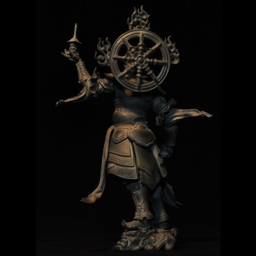 Kaiyodo Takeya Revoltech Action Figure: #001 Tamonten Wooden Version