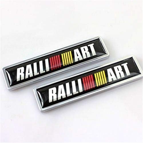chcuhu88 2Pcs Car Sticker Rear Side Emblem Badge Auto Accessories For MITSUBISHI RALLIART