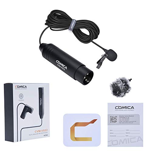 Comica CVMV02O Phantom Power Omnidirectional XLR Lavalier Lapel