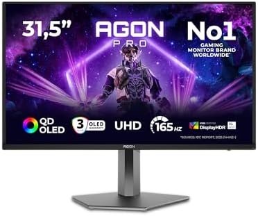AG346UCD Gaming Monitor 34 Pulgadas 175Hz Panel QD-OLED, 0.03ms GtG, HDR400 TrueBlack, Adaptive Sync, G-Sync Comp., Altavoces, Altura Ajustable, (3440x1440 HDMI 2X 2.0 DP 1x 1.4 USB Hub) Negro