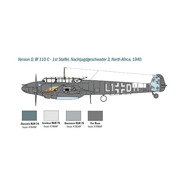 ITALERI 2794S - 1:48 Messerschmitt BF 110 C-D, Modellbau, Bausatz, Standmodellbau, Basteln, Hobby, Kleben… – Bild 7