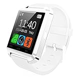 Bluetooth Smart Watch, Aosmart U8 Smartwatch for Android Smartphones - White