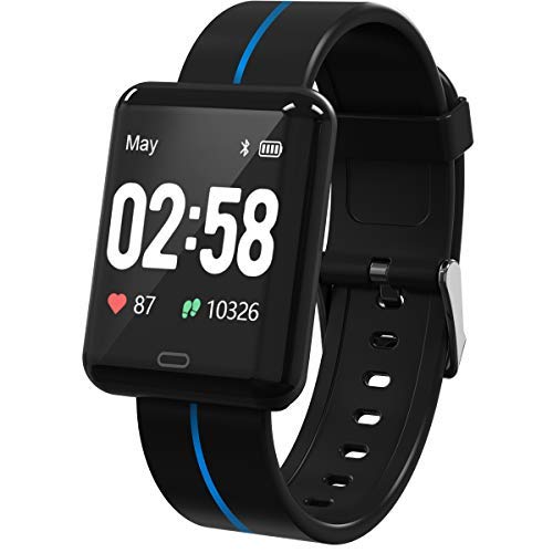 Fitness Tracker Activity Tracker Watch with Heart Rate Monitor, IP67 Waterproof Smart Bracelet with Calorie Counter Pedometer Watch for Android and iOS