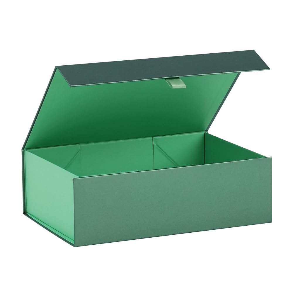 Photo 1 of ++2 PCS++PLINJOY Green Gift Box for Presents 10.8x7.5x3.5 Inches Magnetic Gift Boxes with Lid Luxury Gift Box for Rectangle Collapsible for Bridesmaid, Wedding,Birthday Gift Packging