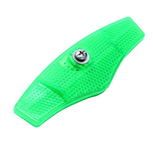 ADSRO Bicycle Wheel Reflector Safety Spoke Reflective Bike Taillights Vintage Film Warning Bike Parts size 10pcs (Green)