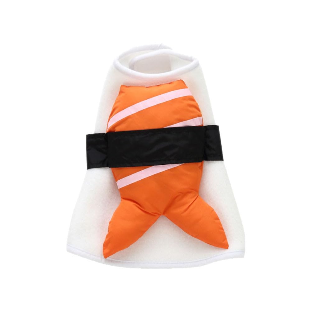ULTECHNOVO Halloween Christmas Pet Cosplay Costume, Funny Sushi Chef Cosplay Clothes for Puppy Small Medium Large Dogs Special Events Photo Props Accessories
