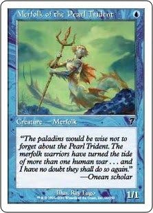Amazon マジック ザ ギャザリング 英語 第７版 真珠三叉矛の人魚 Merfolk Of The Pearl Trident トレカ 通販