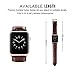 Valkit Compatible Apple Watch Bands 42mm 44mm Genuine Leather Strap Smart Watch Band Bracelet Replacement Wristband with Stainless Steel Adapter Clasp Replacement for Apple iWatch 4 3 2 1, 42MM -Brown