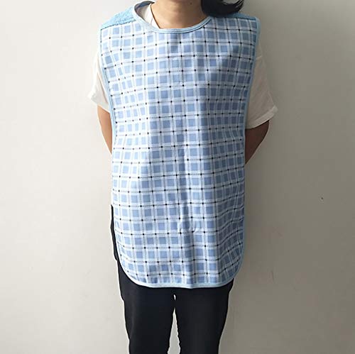 Redvive Top Adult Bib Waterproof Old Man Bib Mealtime Bib Clothing Protector for Eating - Thumbnail 3