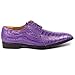 Roberto Chillini RC6563 Men's Purple Exotic Lace Up Dress Oxford Shoes