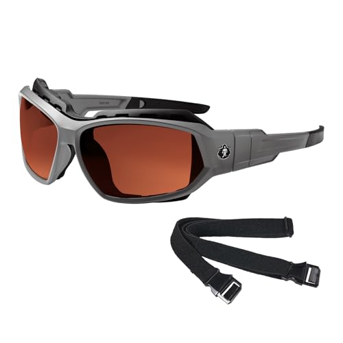 Ergodyne Skullerz Loki Convertible Polarized Safety Sunglasses, Copper Lens-Inc…