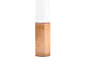Palladio Body Shimmer Gel, Lightweight Water-Based Body Glow with Aloe, Hyaluronic Acid, Vitamin E & Panthenol, Buildable Rad
