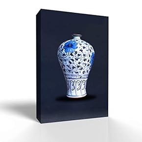 Wall26-Canvas Wall Art-Blue and White Porcelain China Vase-Giclee Painting Wall Bedroom Living House Decoration Home Art - 12x18 inches