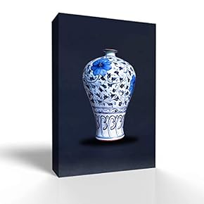 Blue and White Porcelain China Vase Painting Wall...