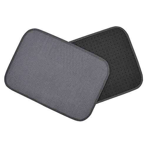 BDK MT-100-MG Classic Carpet Mats for Car SUV Van & Truck-Universal Fit Front & Rear Floor Protection with Heelpad (Medium Gray)