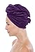 Texere Women's Viscose from Bamboo and Cotton Terry Spa Hair Towel - Quick Dry, Absorbent and Lightweight Hair Wrap Towel with Loop and Twist Closure (Tya, Purple, U)