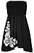 Chocolate Pickle New Womens Floral Print Boob Tube Top ( Black, 1X )