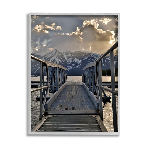 Stupell Industries Dock & Mountain View Framed Giclee Art by Daniel Sproul