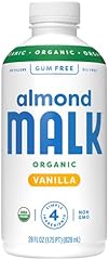 MALK Organic Vanilla Almond Milk, 28 FZ - Non GMO, Gluten Free, Dairy Free, Plant Based, Vegan