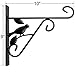 Amagabeli Hanging Plants Bracket 10 inch Outdoor Planter Hooks Hangers Flower Baskets Pot Bird Feeder Hanger for Fence Wall Trees Wind Chimes Lantern Outdoor Indoor Garden Arm 3D Bird Black hook02