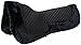 CHALLENGER Horse English Quilted Half Saddle Pad Correction Wither Relief Faux Fur Black 12218BK