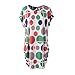 Katuo Women's Cape Sleeve Shirt Dress Loose Floral Cotton Blends Tee Tops