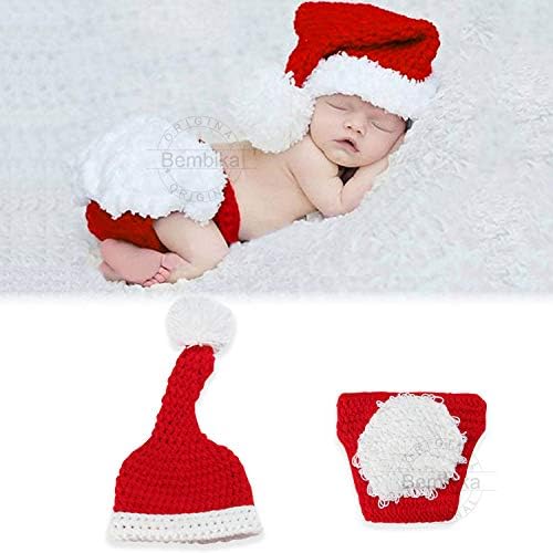 Bembika Newborn Lovely Knitted Chunky Shorts and Cap Nest Baby Pod Bowl Photography (Set of 2)