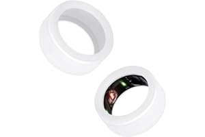 XIHIRCD 2pcs Silicone Ring Cover for Oura Ring Gen 3, White Flexible Silicone Case Compatible with Oura Ring Cover Protector for Gym, Protective Accessories Fits S (6/7/8/9/10)