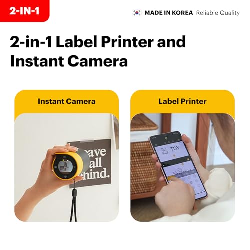 KODAK Memo Shot ERA Kids Instant Digital Camera and Photo Label Printer, White (Camera with 1 Roll One-Touch Label Cartridge)