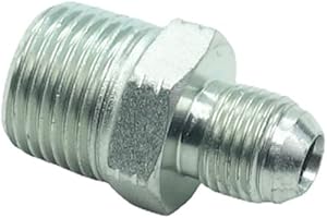 CDQBWKJGFJ 2 Pcs Pipe Adapter 3/8" Male 37° Flare JIC x 1/2" Male NPT Plated Steel Hydraulic fitting