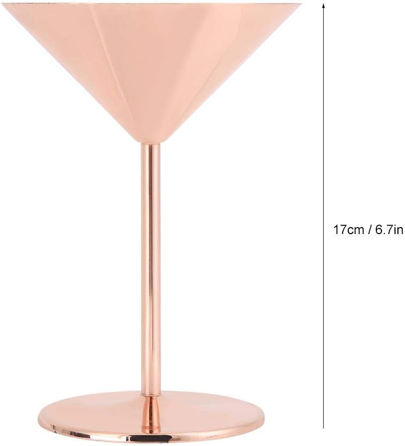 Fdit 200ml Shatterproof Stainless Steel Martini Goblets Reusable 304 Stainless Steel Margarita Goblets Unbreakable Martini Glasses Dishwasher Safe Rose Gold Glassware Drinkware Kitchen Dining Fcteutonia05 De