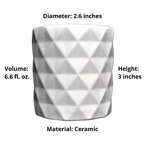 3 Diamonds+Pattern+Ceramic+Candle+Containers
