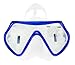 WACOOL Professional Snorkeling Snorkel Diving Scuba Package Set with Anti-Fog Coated Glass Purge Valve and Anti-Splash Silicon Mouth Piece for Men Women (Adults,Blue)