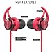Noise Canceling Earphones, Steven Audio Earbuds in-ear Headphones with Mic Rubberized Running Gaming Sport Work Travel Ergonomic Comfort-Fit Headsets for iPhone iPad iPod Android