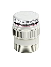 studor 20349 redi vent Aire Admisión Válvula, 1 1 2" o 2" ABS adaptador, color blanco