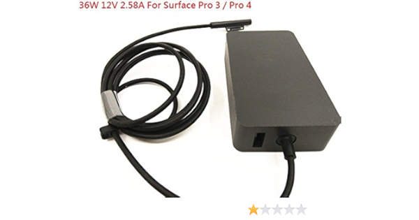 36w 12v 2 58a Ac Power Adapter For Microsoftsurface Pro 3 Pro 4 I5 I7 Tablet Pc Model 1625 Rc2 Cr5 With 5v 1a Usb Charging Port Home Audio Theater Amazon Com