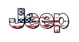 BOLDERGRAPHX 1062 Jeep Logo with American Flag 2 pack