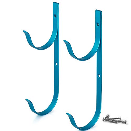 Aquatix Pro Pool Pole Hanger Premium 2pc Blue Aluminium Holder Set