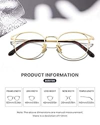 Cyxus Blue Light Glasses Round Frame Cateye UV