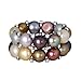 Beautiful Silver Beads Multicolor Cultured Freshwater Pearl Stretch Ring