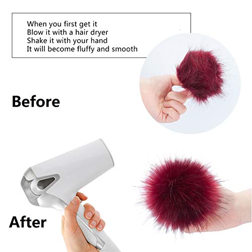 1 Fluffy+Pompom+Keychain+Knitting+Accessories